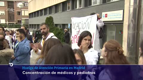 SANIDAD: HUELGA INDEFINIDA de los MÉDICOS y PEDIATRAS de ATENCIÓN PRIMARIA en MADRID | RTVE