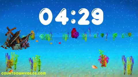 5 Minute Ocean Timer 🐟 Calm Relaxing Music For Kids