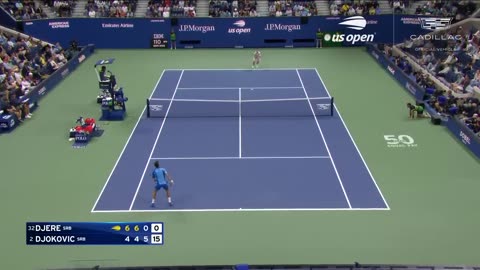 Laslo Djere vs. Novak Djokovic Highlights | 2023 US Open Round 3