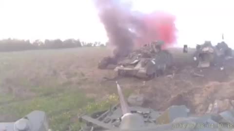 Video of the defeat of the column of the Armed Forces of Ukraine