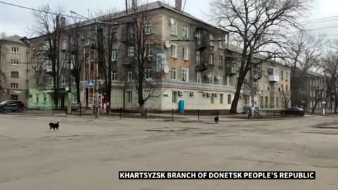Video Shows Eerie, Empty Streets of Ukraine, Sound of Bombing near Frontline