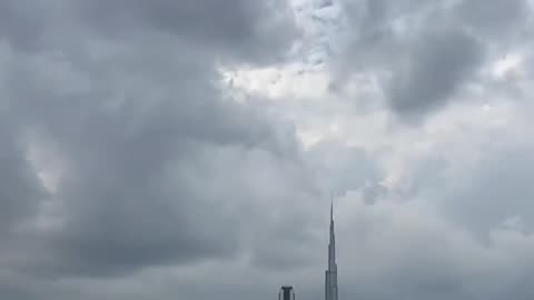 Beautiful clouds over the dubai skyline