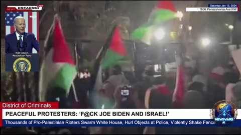 BREAKING: Pro-Palestinian Rioters Swarm White House, Hurl Objects at Police - WH Staff Relocated