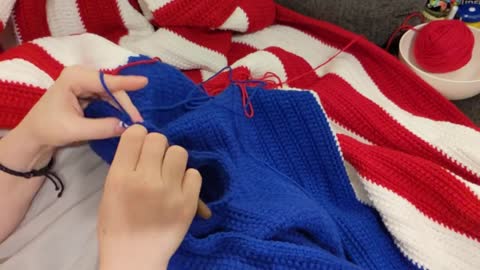 The Star Spangled Banner as You've Never Heard It, timelapse crochet of the American Flag #american #vote2024 #nationalantheim