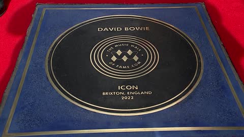David Bowie honored at London's Music Walk of Fame