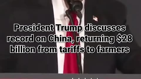 29 President Trump discusses record on China returning $28 billion from tariffs to farmers