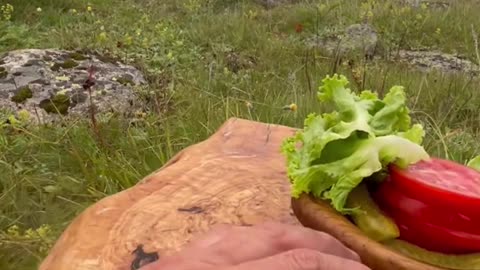 How to make a burger in the wild