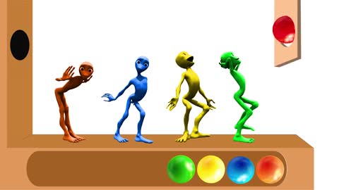 Pelajari warna dengan Alien Dance | Belajar warna bahasa inggris | Tokek