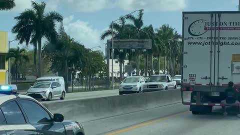 Man Spotted Sitting on Tractor Trailer