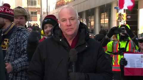 "Fake News Mainstream Media" after Chasing out by Protesters in Ottawa