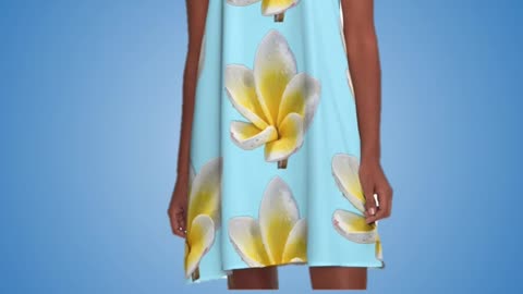 Plumeria Dress | A-Line Flower Printed Dress ✨ YouTube Shorts Video 14