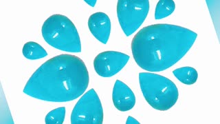 Natural turquoise Cabochon blue pear beads 7*10mm handmade gifts for Her 20240606-05-08