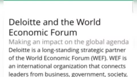 World Economic Forum (WEF) | Deloitte | Global initiatives VOTING SYSTEM & Conservative party Canada