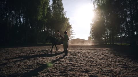 Teaching how to ride a horse