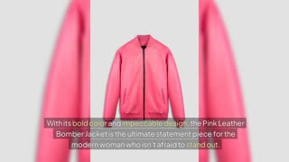 88 Acid Pink Leather Bomber Jackets For Women’s