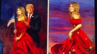 PORTRAIT OF PRESIDENT TRUMP❤️🇺🇸FIRST LADY MELANIA 💙🇺🇸🌹⭐️