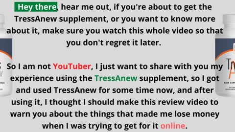 TressAnew review 2021 - Real TressAnew Reviews From a Customer - TressAnew Really a Scam