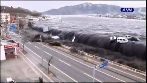 Dramatic footage of the tsunami that hit Japan