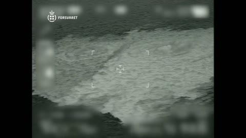 The Danish military has published a video from the gas leak at Nord Stream