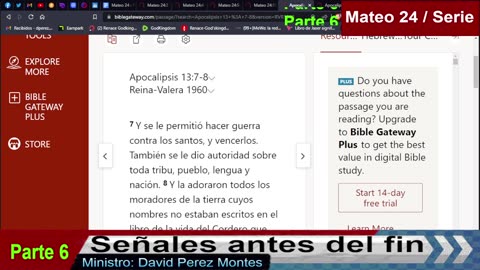 Mateo 24; Parte 6 - Señales antes del fin