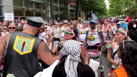 🤡 Pro-Palestine protesters clash with Philly pride parade participants.