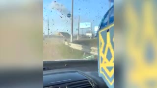 Ukraine gas station explodes meters from eyewitness