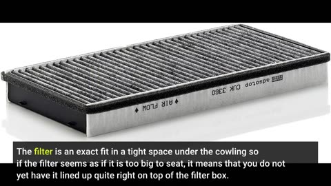 Mann-Filter CUK 3360 Cabin Filter With Activated Charcoal for select Porsche models