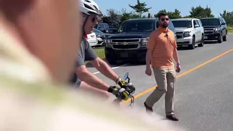 Joe Biden falls off the bike on Delaware ride with Jill: