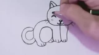 Doodle Art video 1: Cat 😾