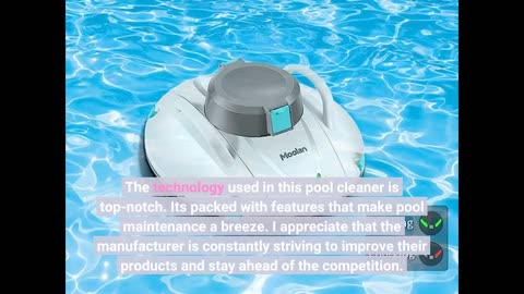 See Feedback: Moolan Cordless Robotic Pool Cleaner, Automatic Pool Vacuum Lasts 140 Mins Maximu...