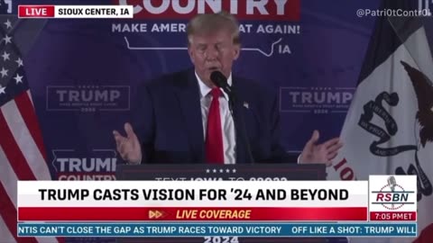 President Trump on J6 anniversary, 6Jan24 in Iowa.