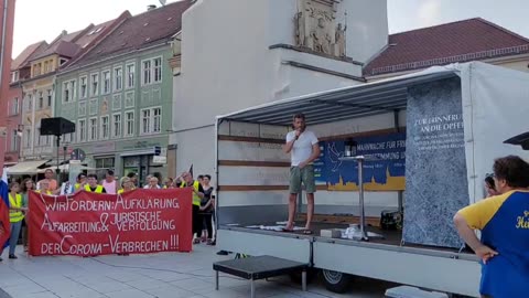 Bautzen bei der Montagsmahnwache etwas zum Thema Justiz sagen!@Arne Schmitt VS. JUSTIZ