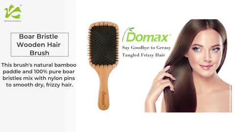 Boar Bristle Wooden Hair Brush