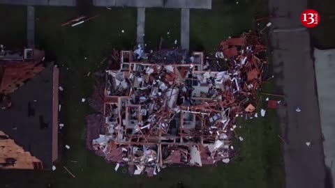 Drone footage shows magnitude of tornado destruction in Mississippi