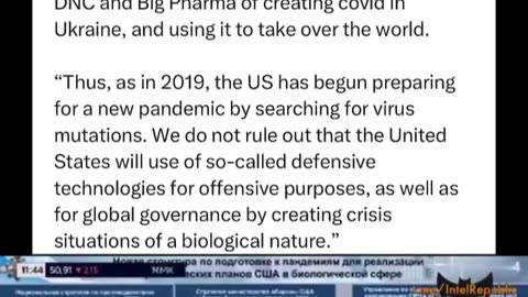 Russian MIL accuse the US of releasing bioweapons to create "crisis situations",