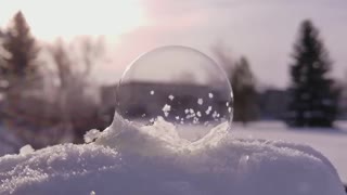 Bubble Freezes In Cold Weather