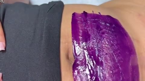 @waxingqueenadventures5191 Performs stomach waxing with Purple Seduction hard wax