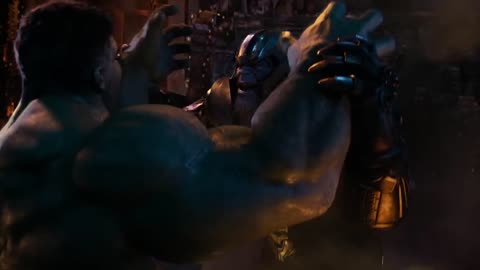 Hulk VS Thanos - spaceship fight scene