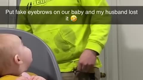 Baby fake eyebrows