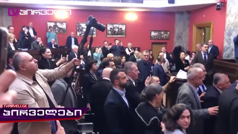 Violent Brawl in Tbilisi's Georgian Parliament