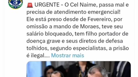 TOGA Dictatorship Naime has been suffering from vomiting and fainting for months, it will be the third crime committed by @Alexandre perpetrator and @rodrigopacheco co-author