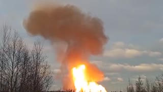 A gas pipeline near the Russian city of St. Petersburg explodes