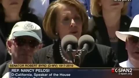 Nancy Pelosi spoke Sen Robert C Byrd service July 2nd 2010