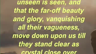 “It is in the early morning hour that the unseen is seen,