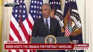 Barack Obama Thanks Biden For 'Faith In Our Democracy' At White House Portrait Unveiling