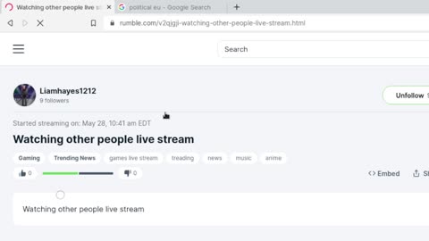 Watching other people live stream