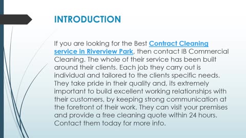 Best Contract Cleaning service in Riverview Park