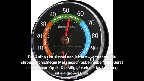 TFA Dostmann Thermo Analoges Thermometer Hygrometer mit Metallring, Luftfeuchtigkeitsmessgerät