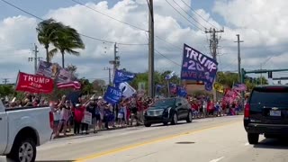 Thousands Turn Out to Support Trump Ahead of Mar-a-Lago Speech