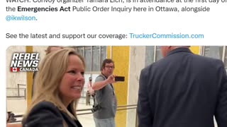 Convoy organizer Tamara Lich, is in attendance at the first day of the Emergencies Act Public Order Inquiry here in Ottawa, alongside